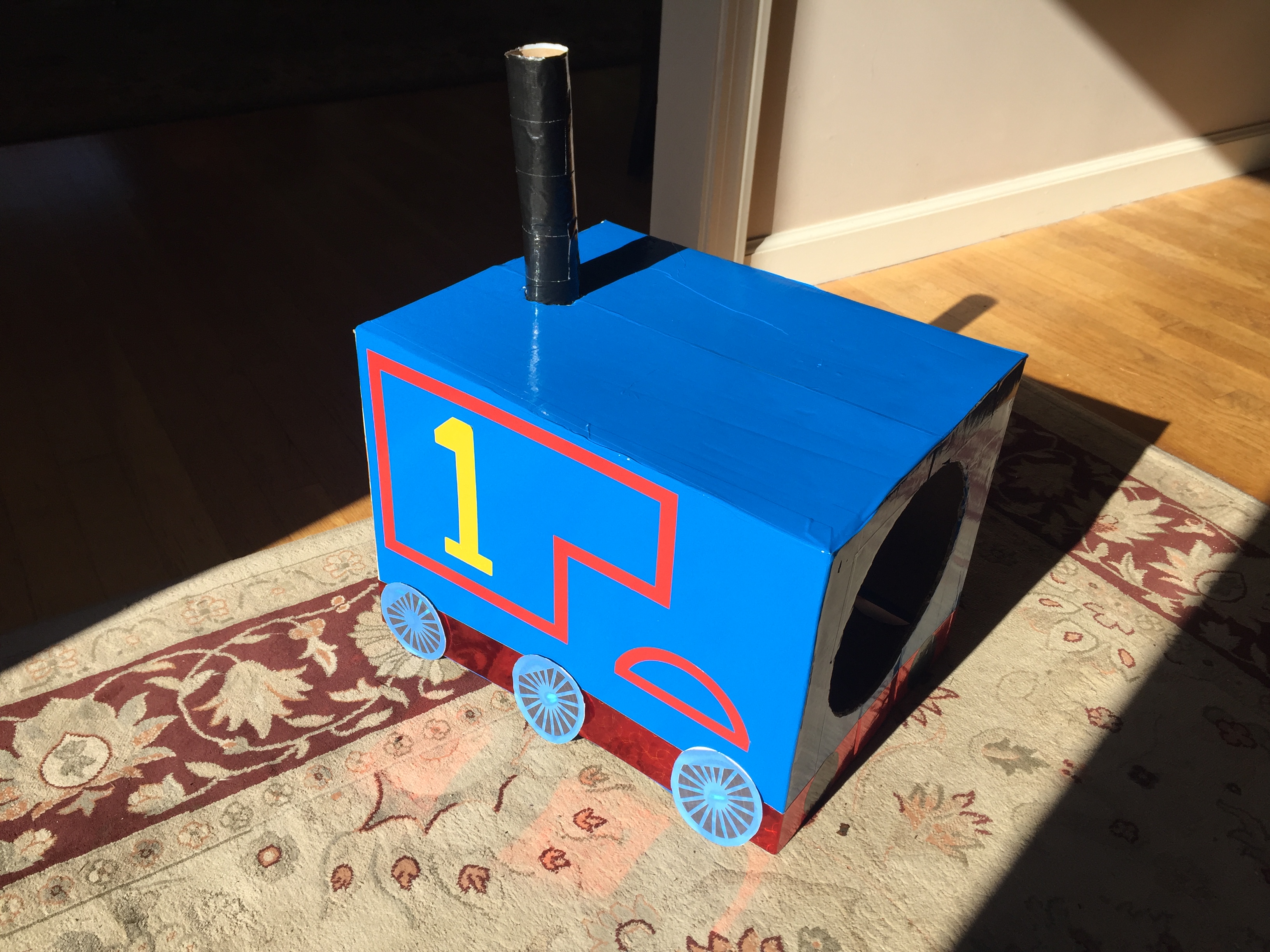 Thomas the Tank Engine head costume side detail