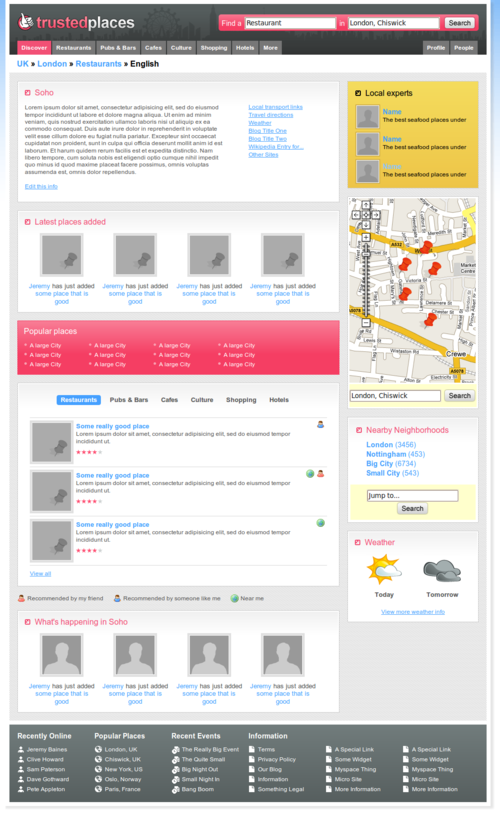 Trusted Places Site Screenshot