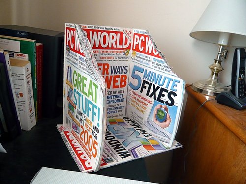 Magazine Holder Made of Magazines