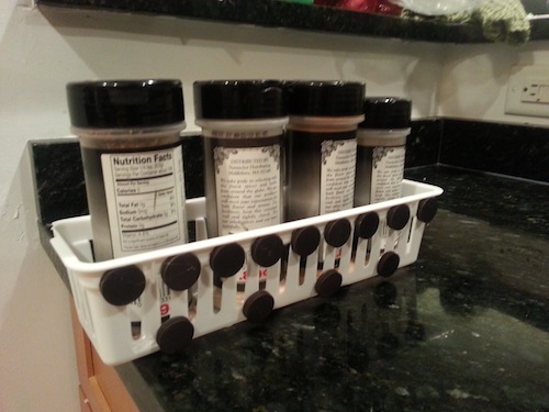 Cheap magnetic spice rack